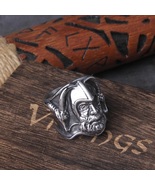 Norse Mythology Odin Raven Ring Viking Wolf Stainless Steel Amulet Men&#39;s... - £12.60 GBP