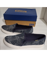 Keds Double Decker Canvas Women&#39;s Slip On Sneakers Shoe Navy Blue Sz 7.5... - $38.80