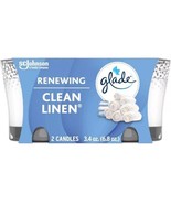 (6) Glade Candle Jar, Air Freshener, Clean Linen, 3.4 Oz Each White - $33.94 CAD