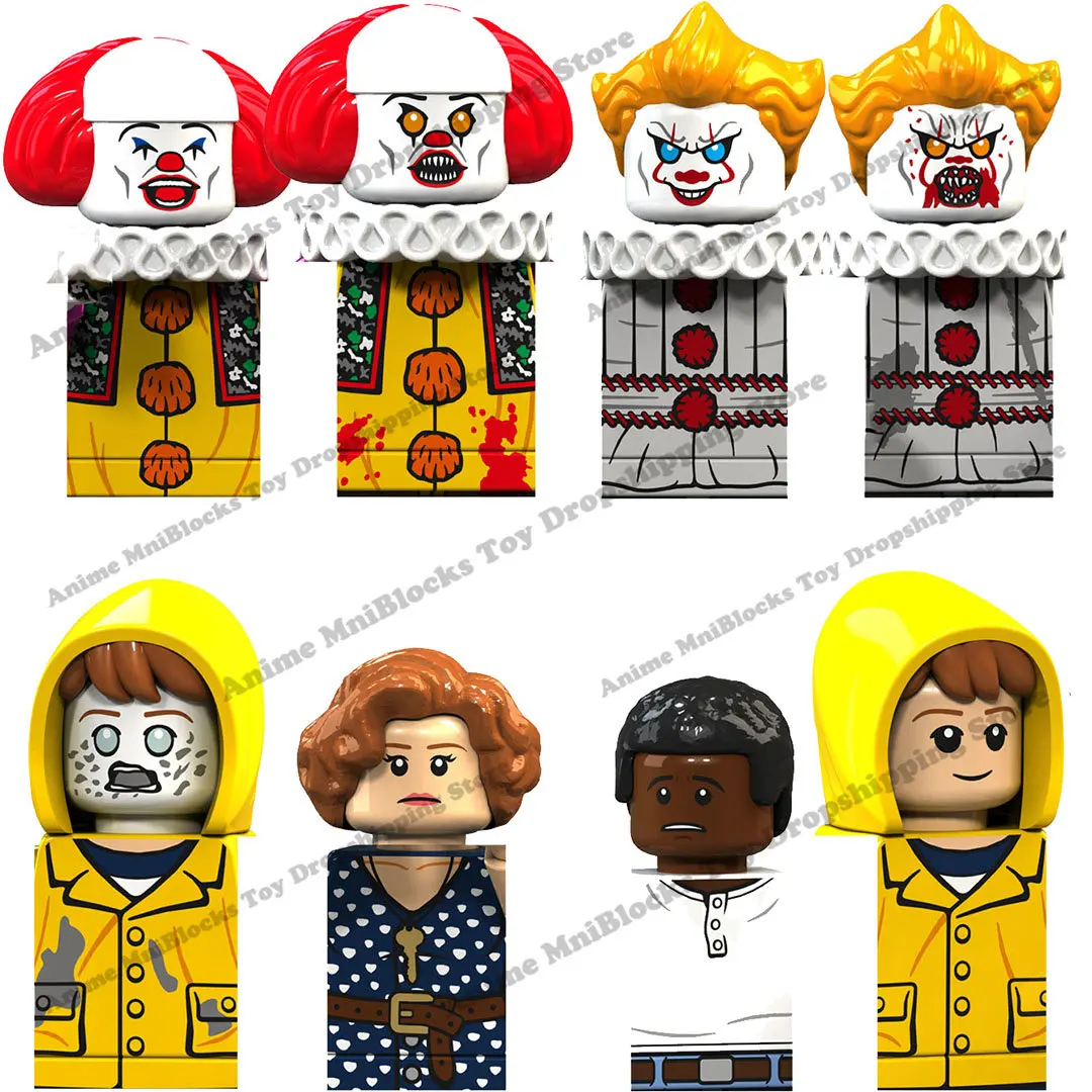 Play KT1012 XP087-094 horror movie It Pennywise anime bricks mini action toy fig - £23.18 GBP