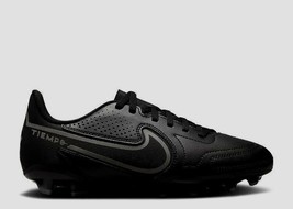 New Nike Jr Tiempo Legend 9 Club FG/MG Soccer Cleats Youth 4 Or 5.5 Black Shoes - £43.87 GBP