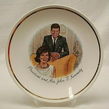 President and Mrs. John F. Kennedy Collectors Plate Gold Ring Trim 9-1/4&quot; - £17.45 GBP