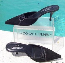 Donald Pliner COUTURE Suede Leather Mule Shoe $235 NIB 6.5 New Peek A Bo... - £82.81 GBP