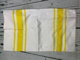 4 Pieces Yellow White Stripe Pillow Cases Soft Linen Square Decorative Throw - £22.72 GBP