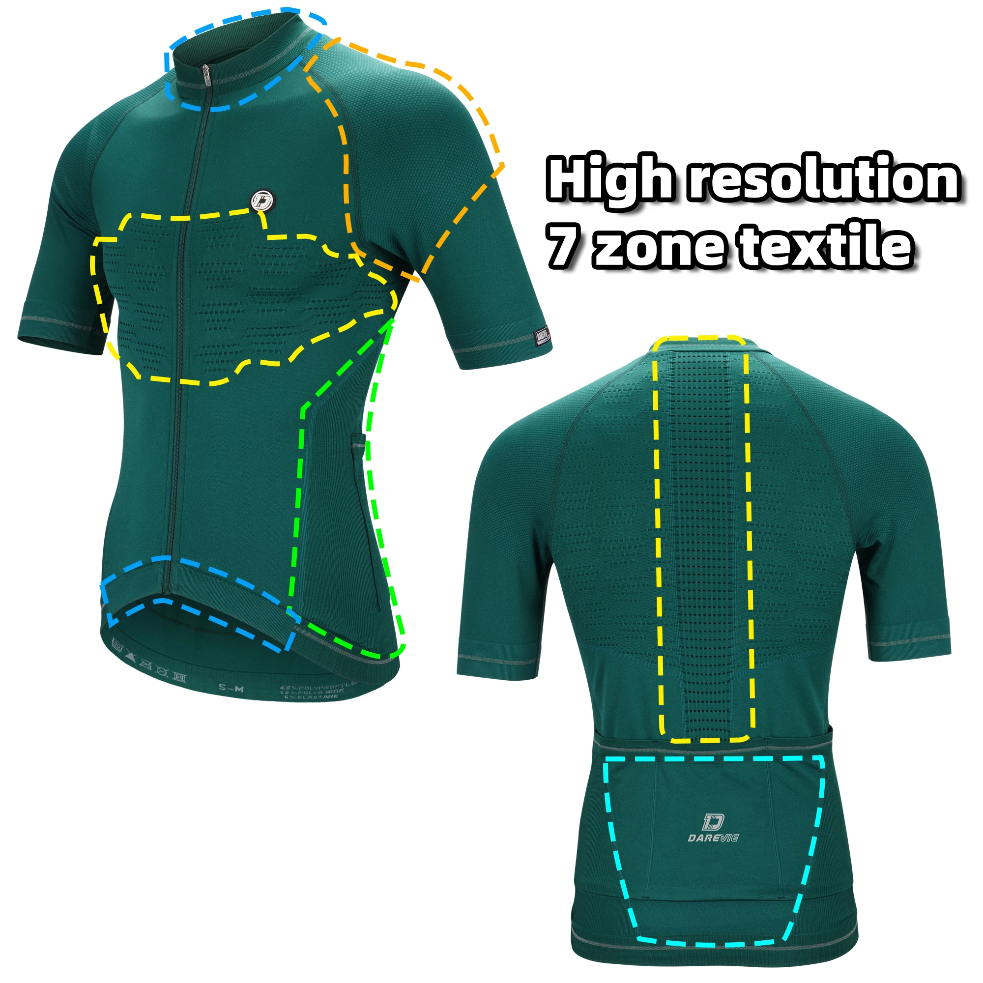 Sporting DAREVIE Cycling  Compression Seamless Cycling Shirt Breathable Quick Dr - £53.88 GBP
