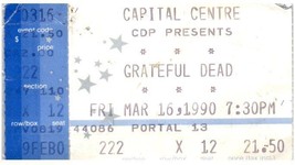 Grateful Dead Konzert Ticket Stumpf März 16 1990 Landrover Maryland - £38.75 GBP