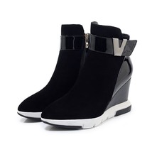 Oman shoes winter warm new fashion pointed toe zip ankle boots outside super high heels thumb200