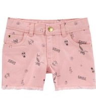 Carters Mermaid Twill Pink Shorts Adjustable Waistband Prewashed Fun Ocean Theme - £6.40 GBP