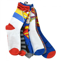 Superman Emblem Men&#39;s Crew Socks 6-Pack Multi-Color - £15.58 GBP