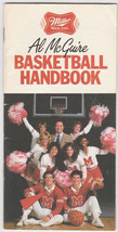 1982 Al McGuire NCAA Basketball Handbook March Madness Miller Beer - £2.75 GBP