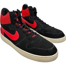 Size 13 - Nike Court Borough Mid Black Action Red - $660.15 MXN