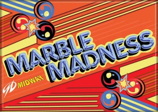 Primary image for Midway Arcade Game Marble Madness Classic Name Logo Refrigerator Magnet UNUSED