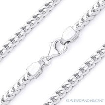 Italy .925 Sterling Silver 3.6mm Arrow Link Franco Chain Men&#39;s Italian Necklace - £64.23 GBP+