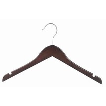 Only Hangers 14&quot; Walnut Wood Junior Shirt Hanger (pack of 10) - £15.93 GBP