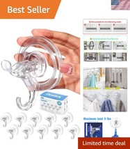 Versatile Reusable Suction Cup Hooks, 10 Pack - Holds 11 lbs on Smooth S... - $37.00