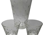Clear Bubble Pitcher with two On the Rocks Glasses - $34.24