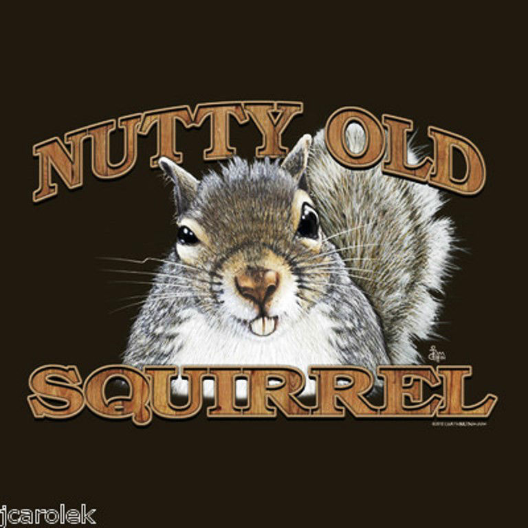 Primary image for Squirrel T-shirt S M NWT Nutty Old Brown Over The HIll Cotton New