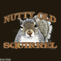 Squirrel T-shirt S M NWT Nutty Old Brown Over The HIll Cotton New - £15.91 GBP