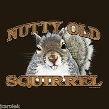 Squirrel T-shirt S M NWT Nutty Old Brown Over The HIll Cotton New - $20.20