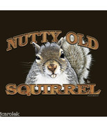 Squirrel T-shirt S M NWT Nutty Old Brown Over The HIll Cotton New - £15.88 GBP