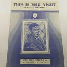 This is the Night by Redd Evans Bellis Sheet Music Frank Sinatra photo 1946 - £8.48 GBP