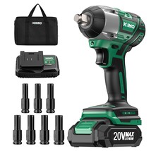 20V Cordless Impact Wrench 1/2 Inch, 1/2 Impact Gun Brushless High Torque Wrench - £90.73 GBP