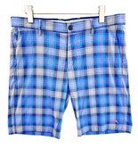 TOMMY BAHAMA Blue Stretch Ocean PLAID Island Golf Shorts Mens Size 36 - €17,66 EUR