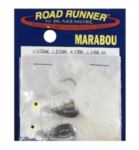 Blakemore Road Runner Marabou Jighead 1/8 OZ, White, Fishing, Pack of 2 - £6.94 GBP