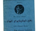 Time Staggers On Program Theta Sigma Phi 1945 University of Texas Cactus... - £21.78 GBP