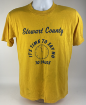 Vintage Stewart County " It's sTime To Say No To Drugs T-Shirt Sz Medium... - $34.64