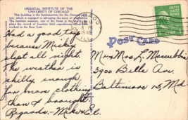 Vtg Postcard Illinois Chicago Oriental Institute of the University of Chicago - £4.44 GBP