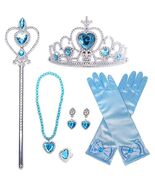 AMOR 8PCS Princess Dress Up Jewelry Set Toddler Girls Gloves Tiara - $9.03 CAD