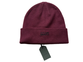 All Saints State Logo Knit Beanie Hat Amarone Red - £63.28 GBP