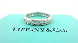 Tiffany &amp; Co. Platinum 3.9mm 1.89ct Diamond Eternity Wedding Band Ring Size 5.5 - £5,143.79 GBP