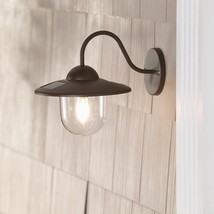 Solar Wall Sconce Lamp Lantern BRONZE Outdoor Porch Patio Fence Light Fi... - $17.55