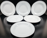 6 White Enamelware Silver Rim Dinner Plates Set Metal Dishes Hunt Camp F... - $56.30