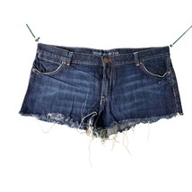 Mossimo Supply Womens Size 15 Short Denim Shorts bootie Dark Denim Raw H... - £10.30 GBP