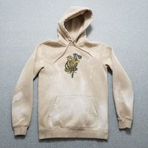 H&amp;M Mens Hoodie XS Brown Tie Dye Long Sleeve Pullover Embroidered Tiger ... - $360.99 MXN