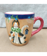Sakura Fiddlestix Garden Cats Oversized Coffee Soup Mug 20 Oz Vintage 90&#39;s - £15.73 GBP