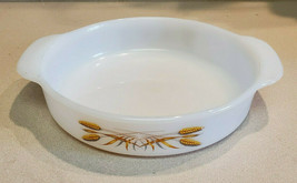 Anchor Hocking Fire-King #450 Wheat Pattern 8&quot; Round Cake Pan Baking Dish - £11.59 GBP