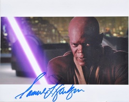  Samuel L. JACKSON- Star Wars Signed Photo - Star Wars Prequel Trilogy w/COA - £148.67 GBP