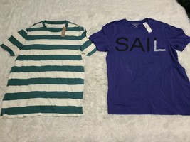 2x J Crew Mercantile Broken-In Essential SAIL Striped T-shirt - Size S Lot NWT - £6.84 GBP