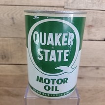 VTG Quaker State Motor Oil Can Empty Metal 1 Qt SAE 30 Opened #5 - $14.80