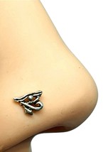 Eye of Horus Nose Stud 925 Sterling Silver 22g (0.6mm) Straight Pin L Bendable - £4.83 GBP