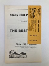 1980 Program Stony Hill Players Present The Best Man by Gore Vidal - £11.18 GBP