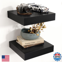Venusmiles Square Floating Shelves for Wall, 12" W x 12" D x 2" H, 2 Pac... - $65.92
