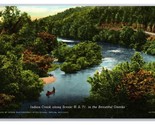 Indian Creek Along US Hwy 71 Ozarks Missouri MO UNP Linen Postcard Z2 - $2.92