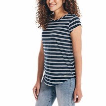 Nautica Womens Slub Tee Size: L, Color: Navy Stripe - £18.16 GBP