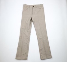Vintage 90s Wrangler Mens 34x34 Knit Flared Wide Leg Bell Bottoms Pant Gray - £46.67 GBP