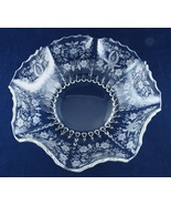 Viking Glass Co Prelude Etched Crimped Ruffled 12.5&quot; Elegant Glass Bowl - $28.00